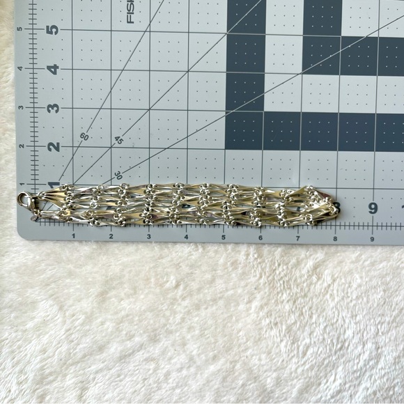 GIVENCHY |Small Bar Link Chain Silver Tone Multi-Strand 16" Long Necklace - Picture 16 of 16